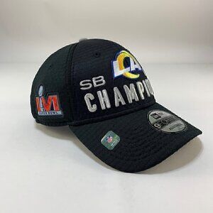 Los Angeles Rams NFL Black New Era Super Bowl LVI Champions Adjustable Hat New